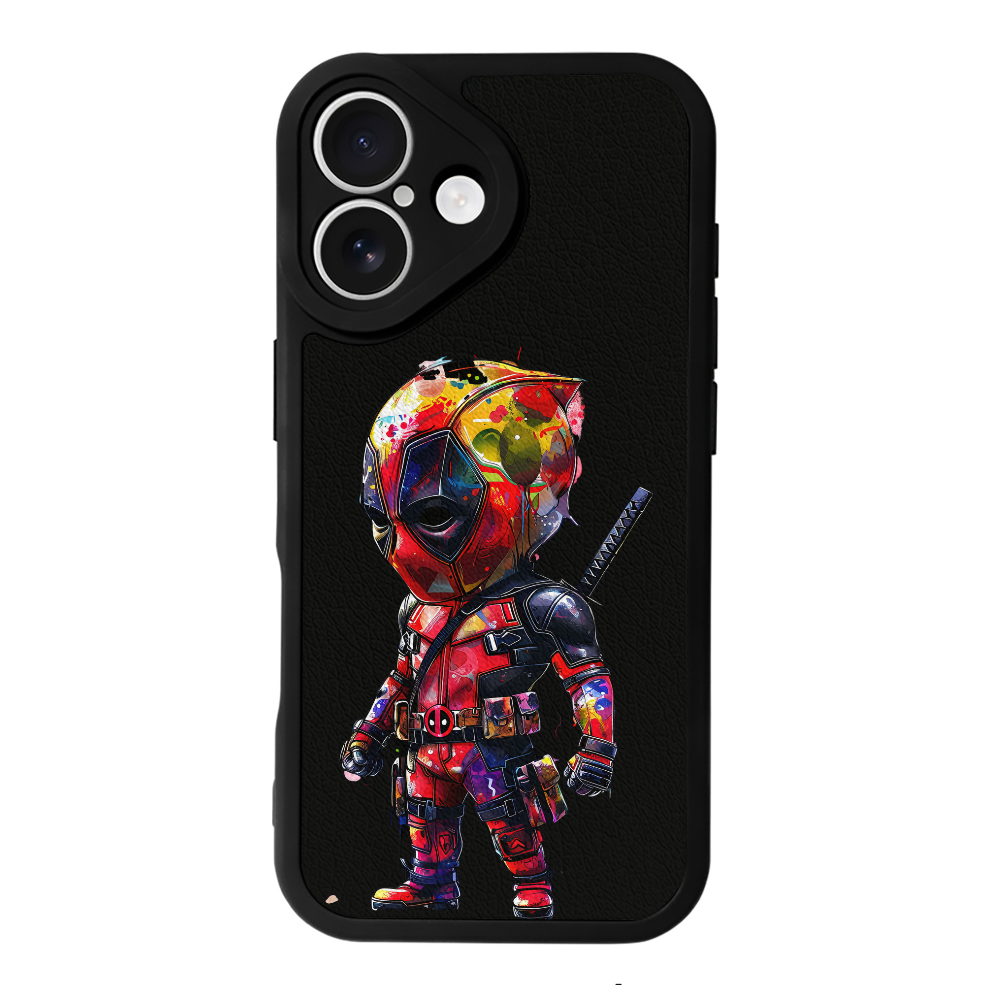 （画像用） Deadpool デッドプール 【iPhone 16シリーズ対応】シリコンスマホケース（レザー調） 材質：シリコン